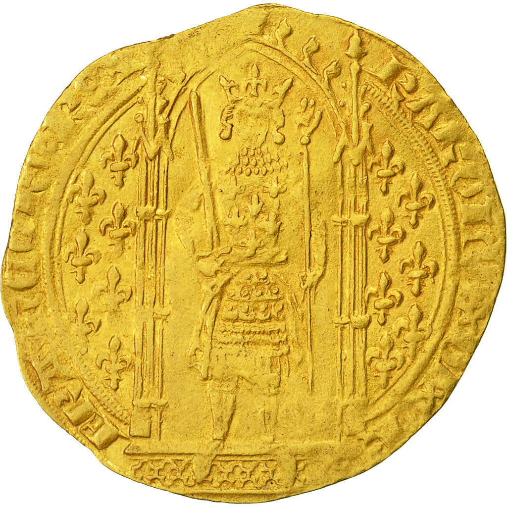 Coin, France, Charles V, Franc à pied, EF(40-45), Gold, Duplessy:360