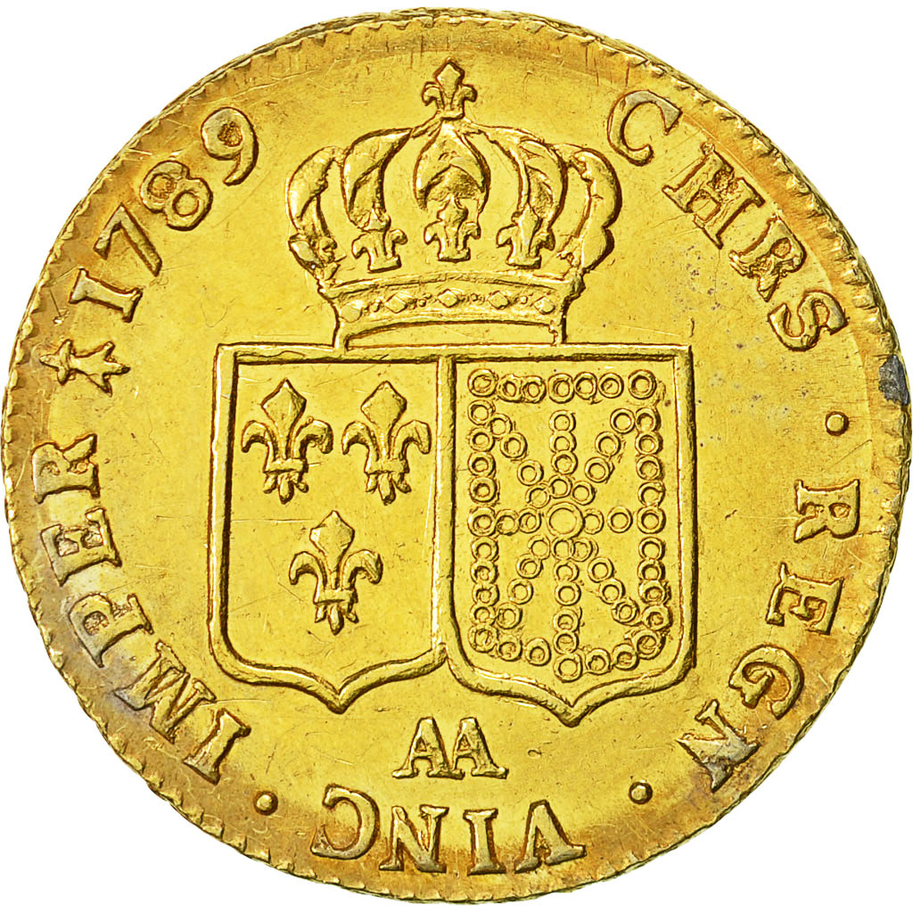 Münze, Frankreich, Louis XVI, Double louis d'or à la tête nue, 2 Louis D'or