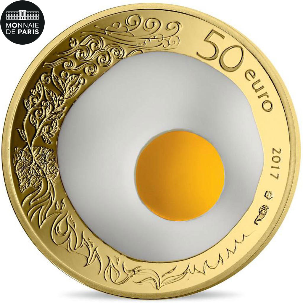 France, Monnaie de Paris, 50 Euro, Excellence - Guy Savoy, 2017, MS(65-70), Gold