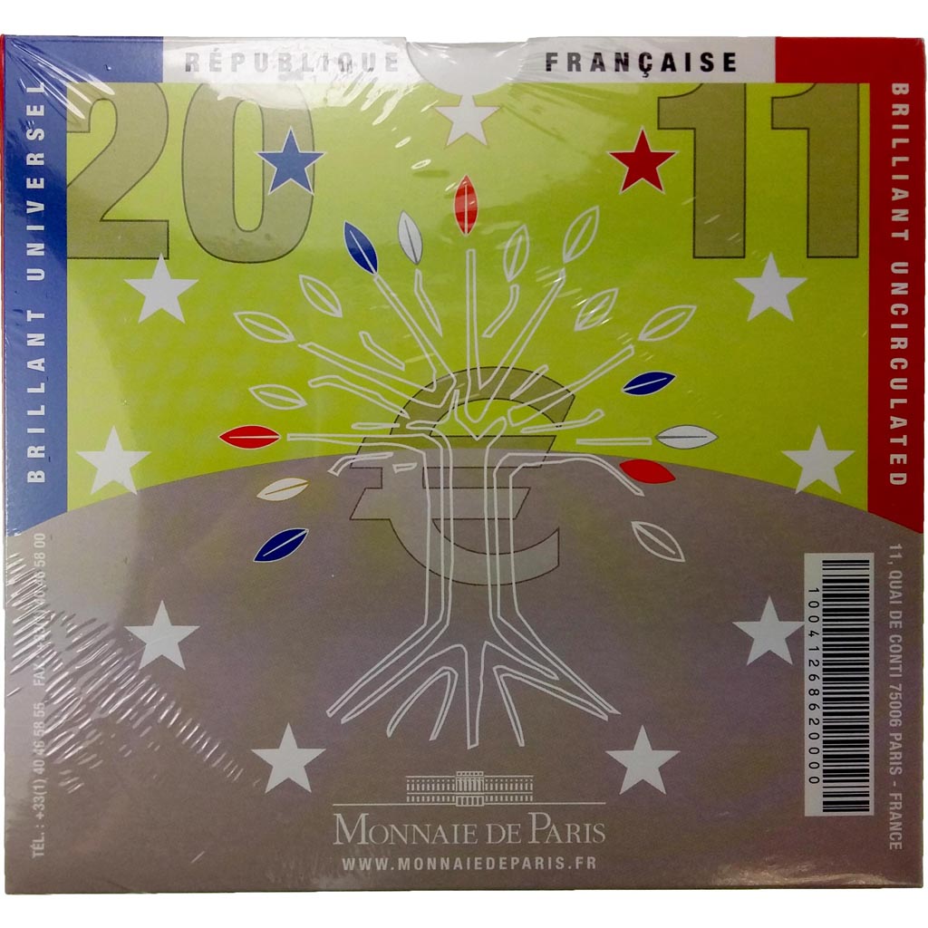 France, Monnaie de Paris, Euro-Set, 2011, MS(65-70)