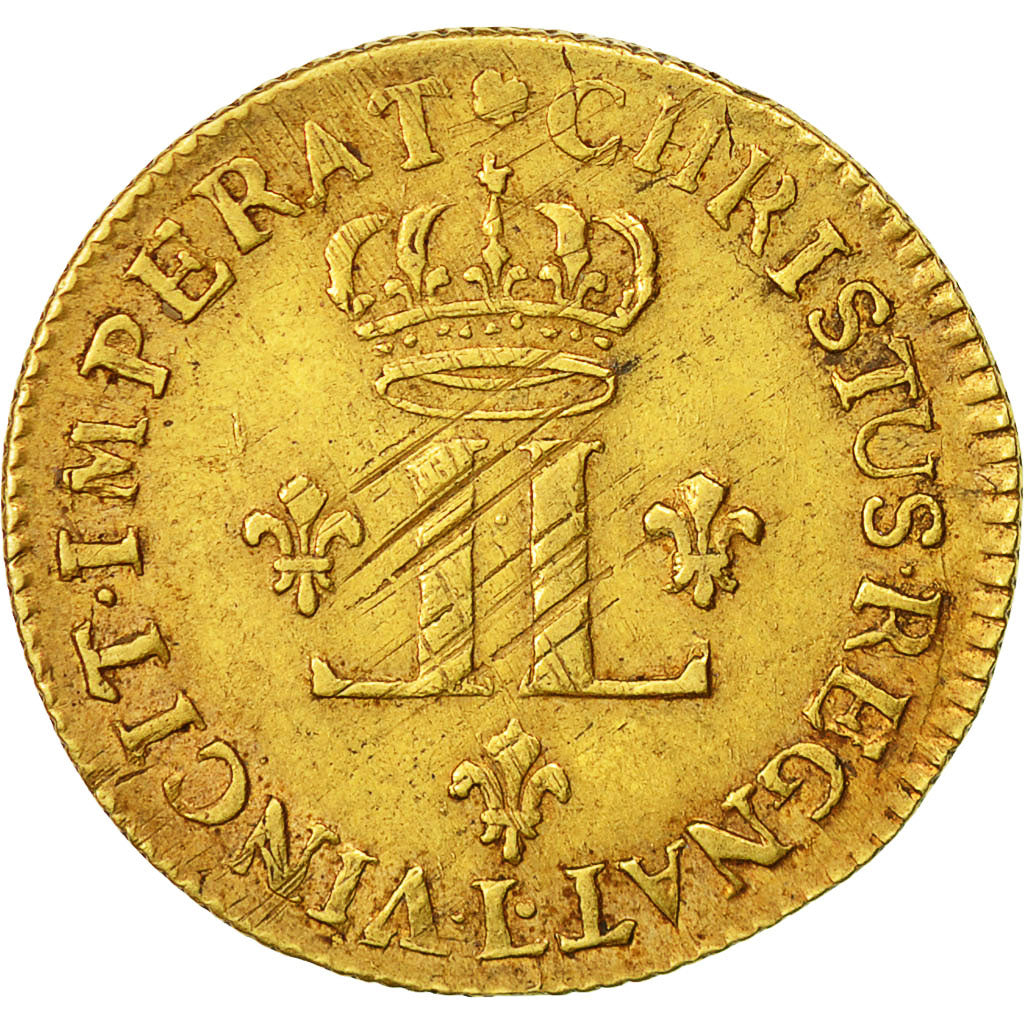 Coin, France, Louis XV, Louis d'or aux 2 L, Louis d'Or, 1721, Bayonne