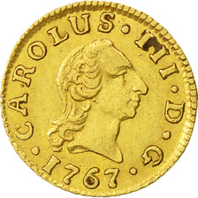 Moneda, España, Charles III, 1/2 Escudo, 1767, Seville, MBC+, Oro, KM:389.2