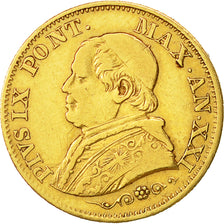 Münze, Italien Staaten, PAPAL STATES, Pius IX, 10 Lire, 1866, Roma, SS, Gold