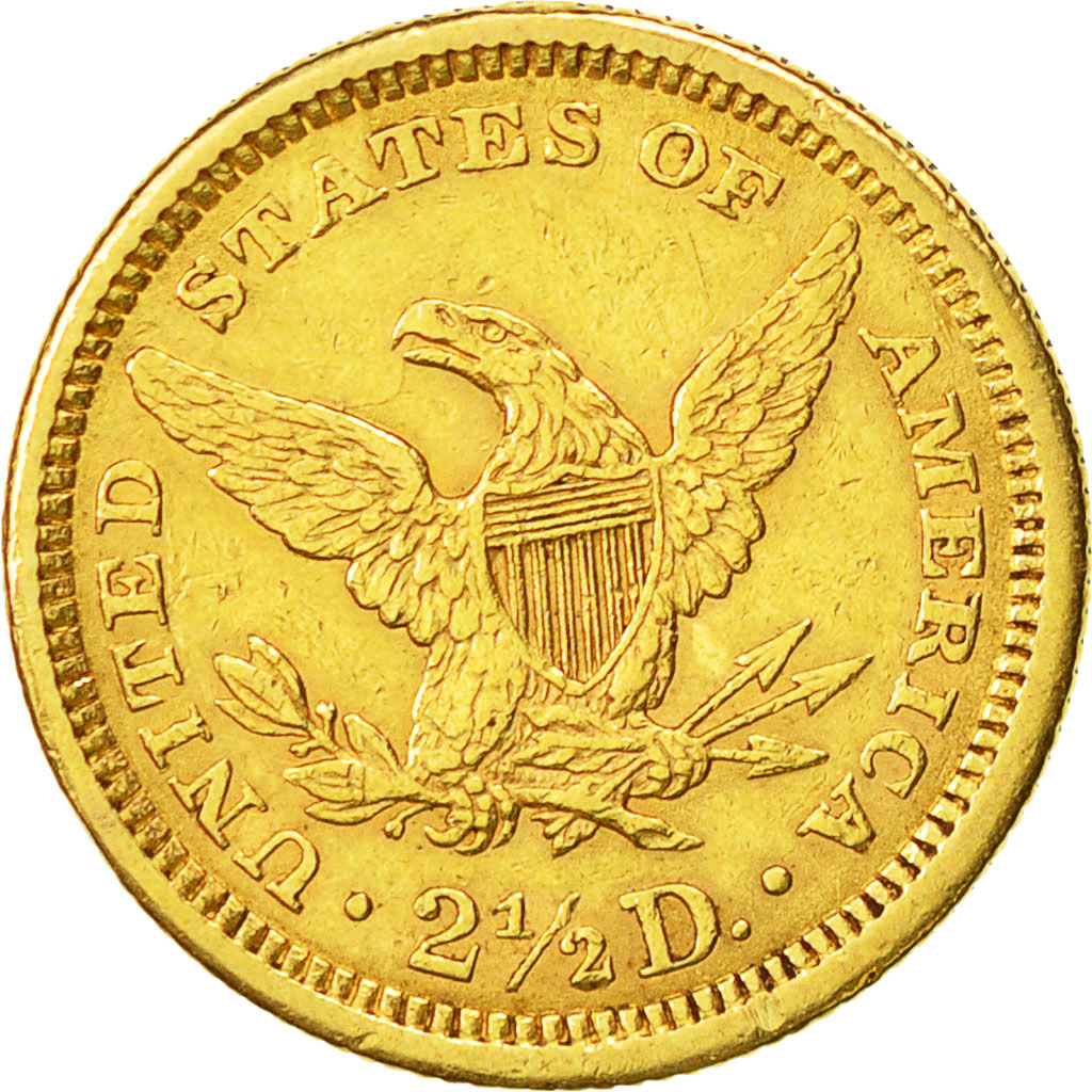 Moneta, Stati Uniti, Coronet Head, $2.50, Quarter Eagle, 1861, U.S. Mint