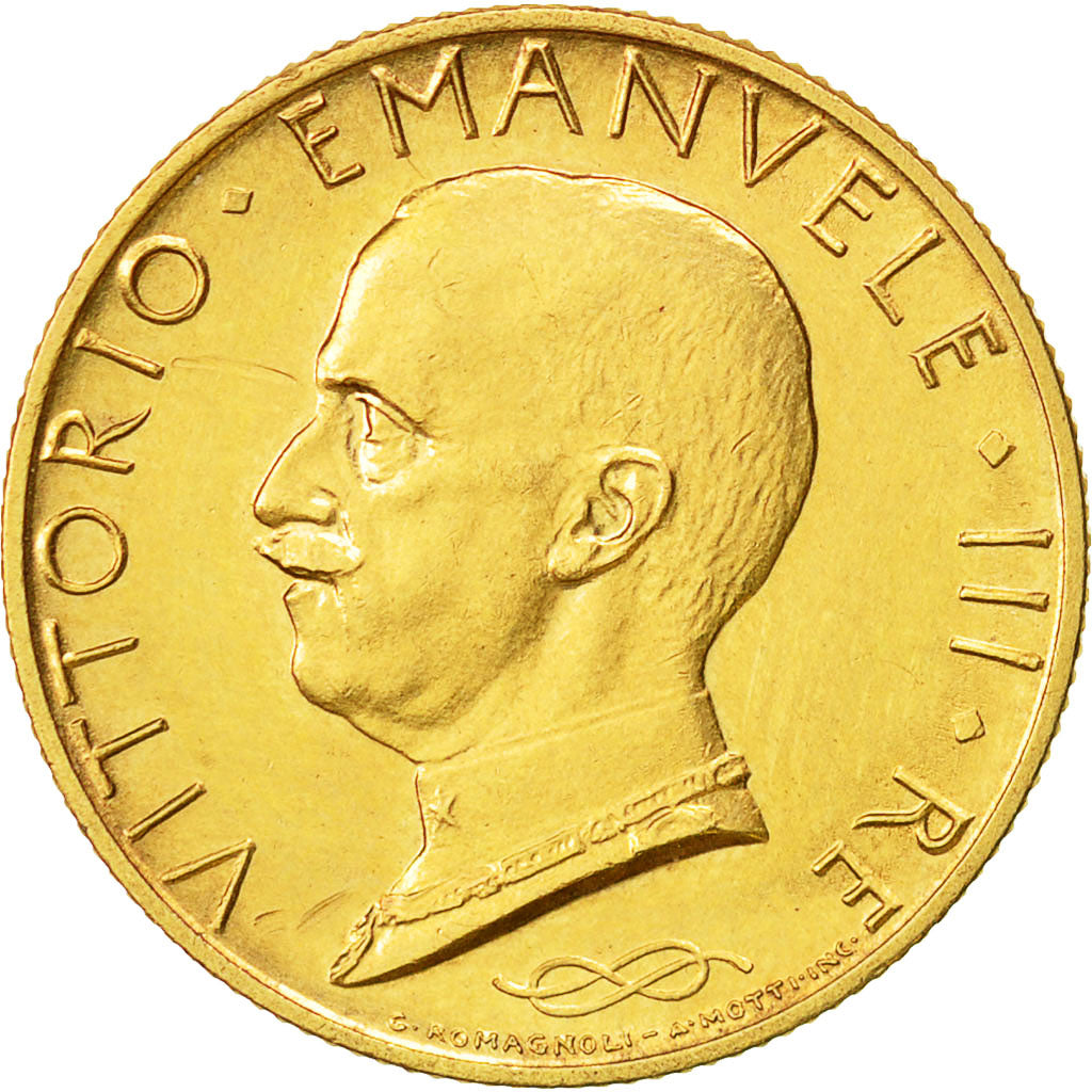 Coin, Italy, Vittorio Emanuele III, 100 Lire, 1931, Rome, AU(55-58), Gold, KM:72