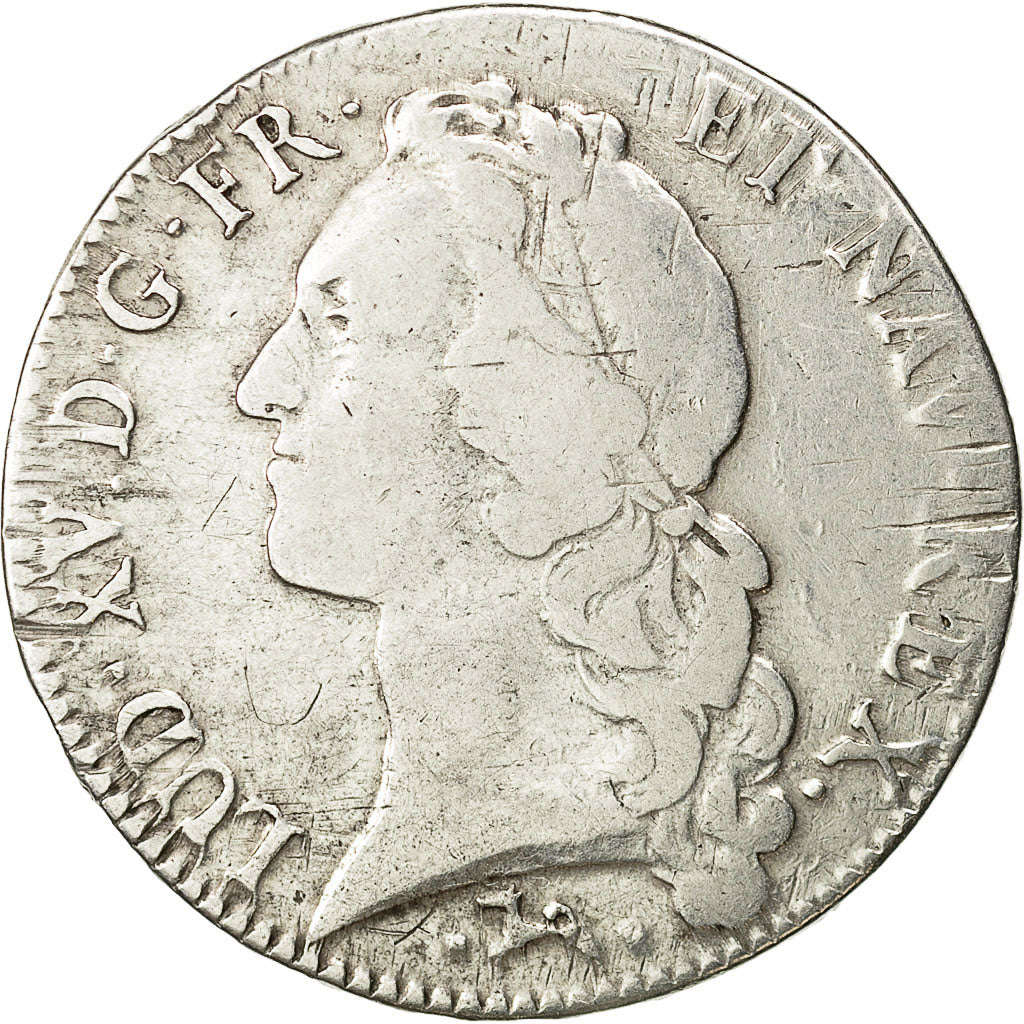 Moneta, Francia, Louis XV, Écu au bandeau, Ecu, 1742, Bayonne, MB, Argento