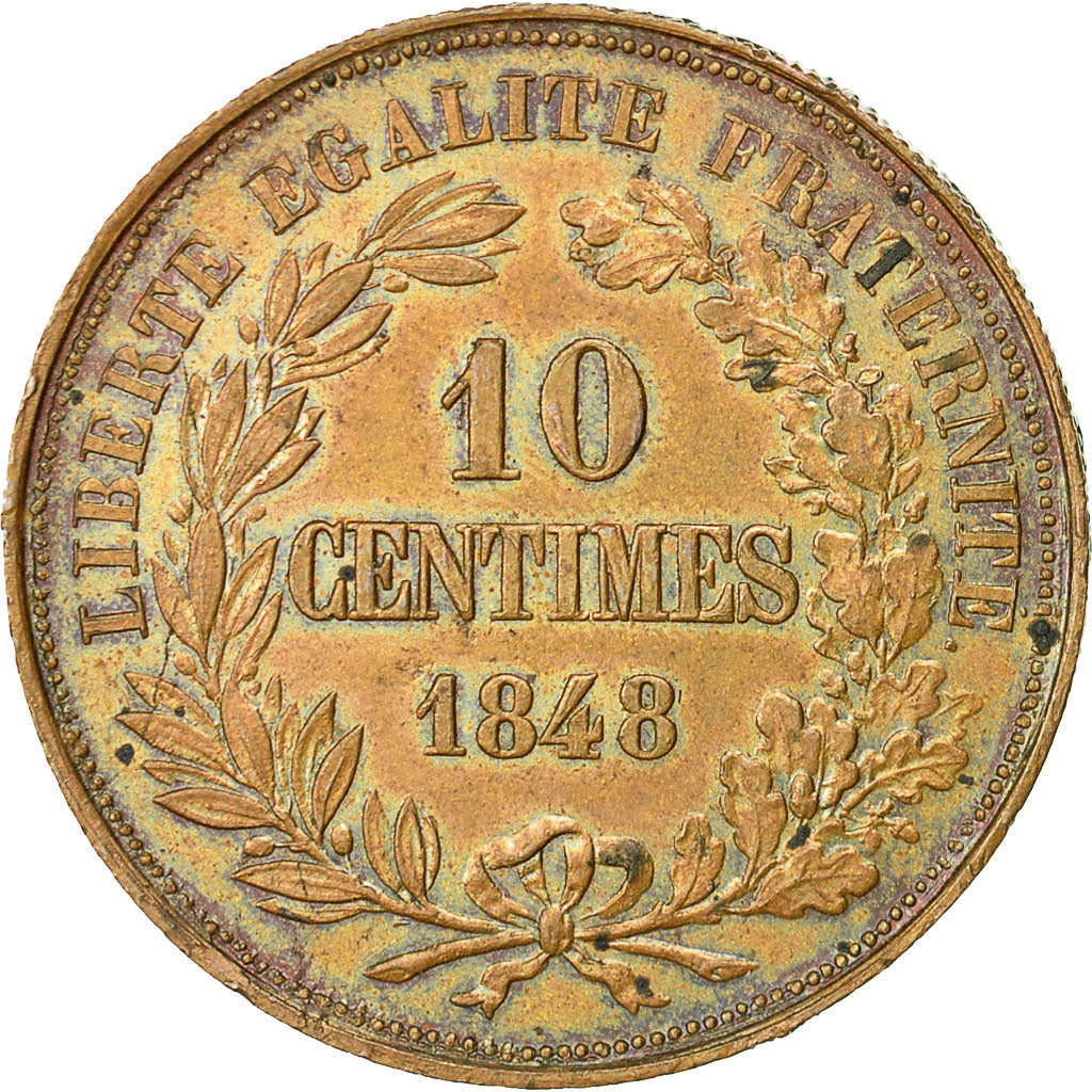 Monnaie, France, Essai-Piéfort Concours de Magniadas, 10 Centimes, 1848, SUP