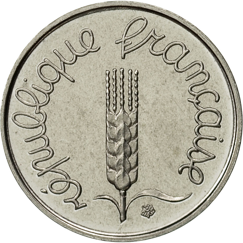 Coin, France, Épi, Centime, 1961, MS(63), Chrome-Steel, KM:E103, Gadoury:91