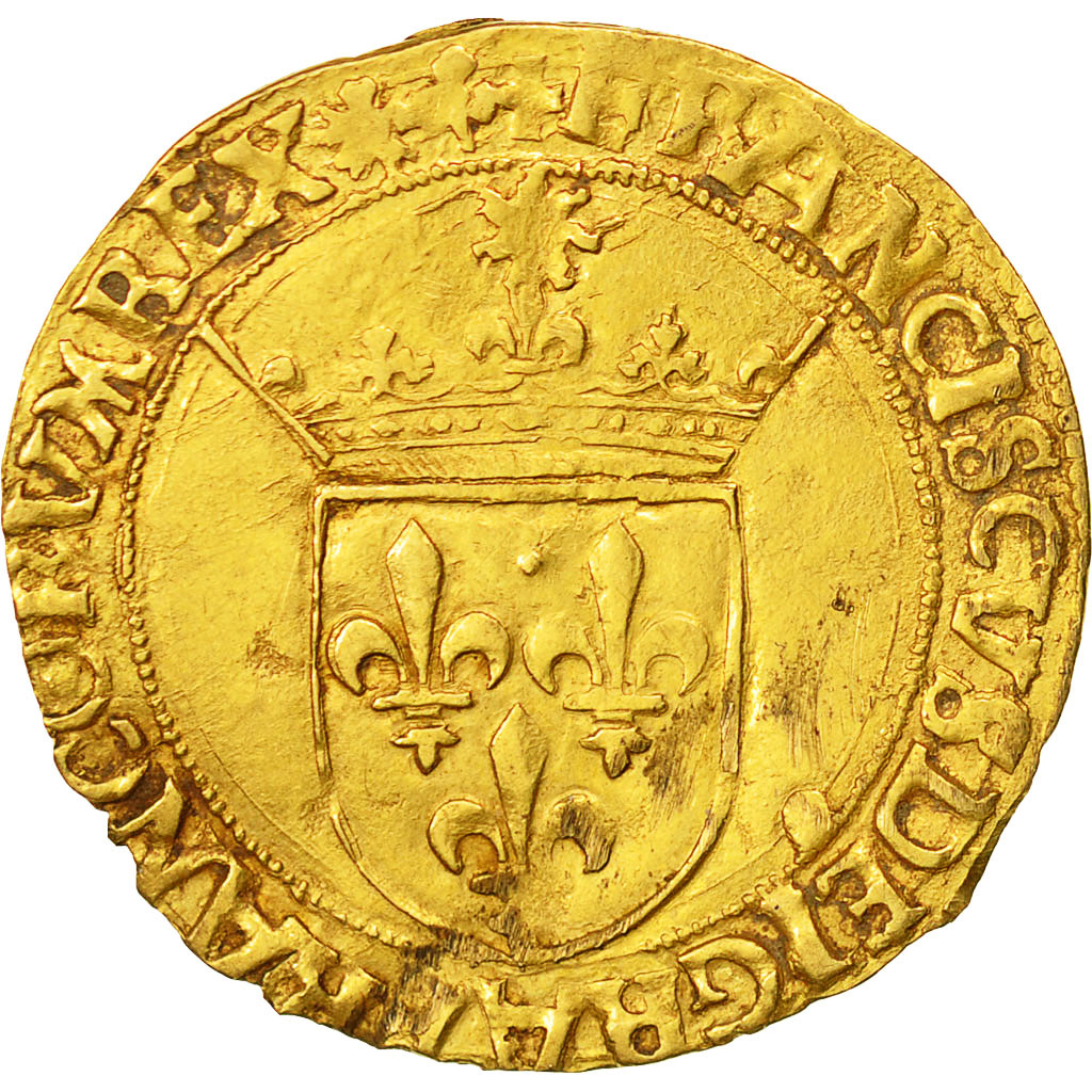 Moneda, Francia, François Ier, Ecu d'or, Lyons, MBC, Oro, Duplessy:775