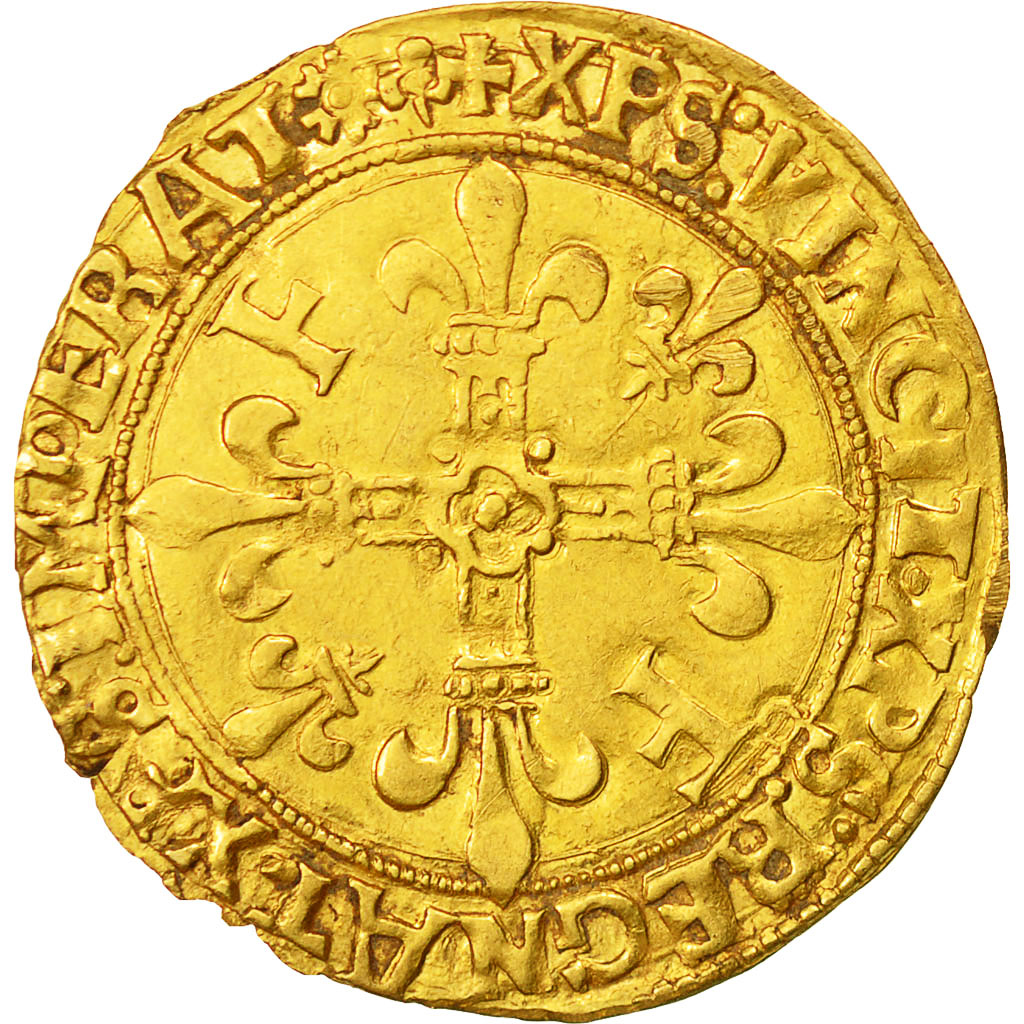 Moneda, Francia, François Ier, Ecu d'or, Lyons, MBC, Oro, Duplessy:775