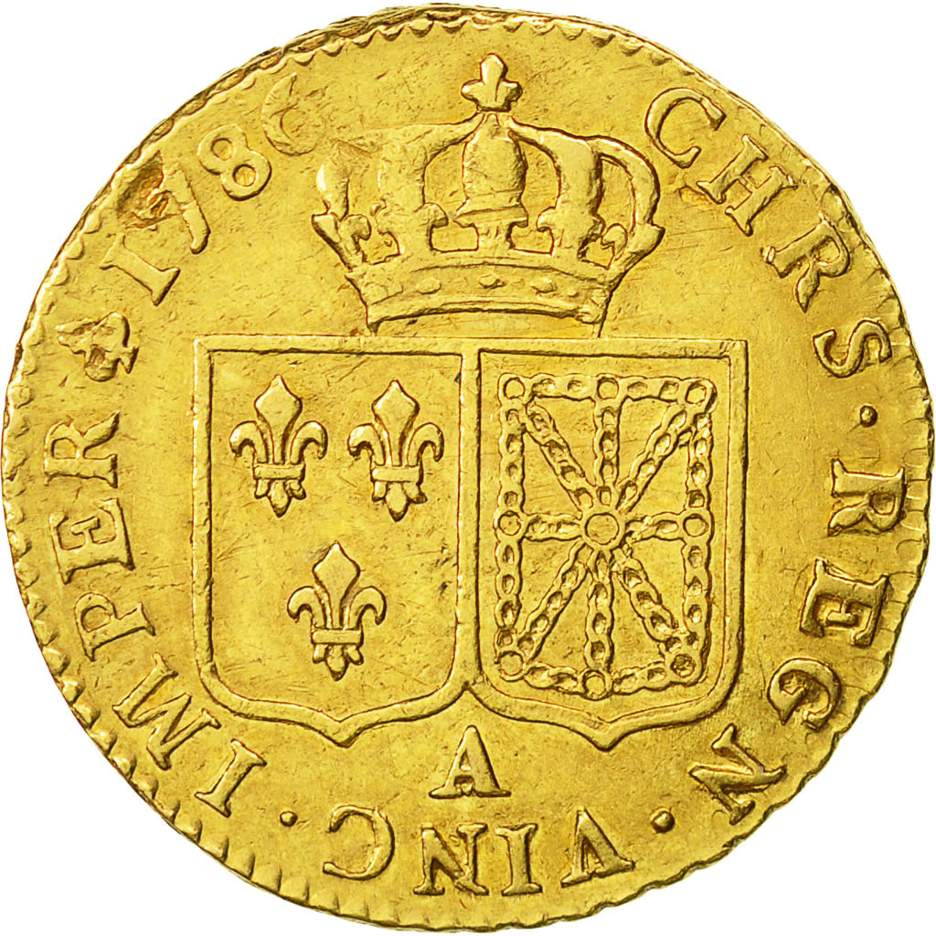 Moneta, Francia, Louis XVI, Louis d'or à la tête nue, Louis d'Or, 1786, Paris