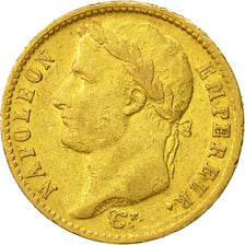 Moneda, Francia, Napoléon I, 20 Francs, 1814, Paris, MBC, Oro, KM:695.1