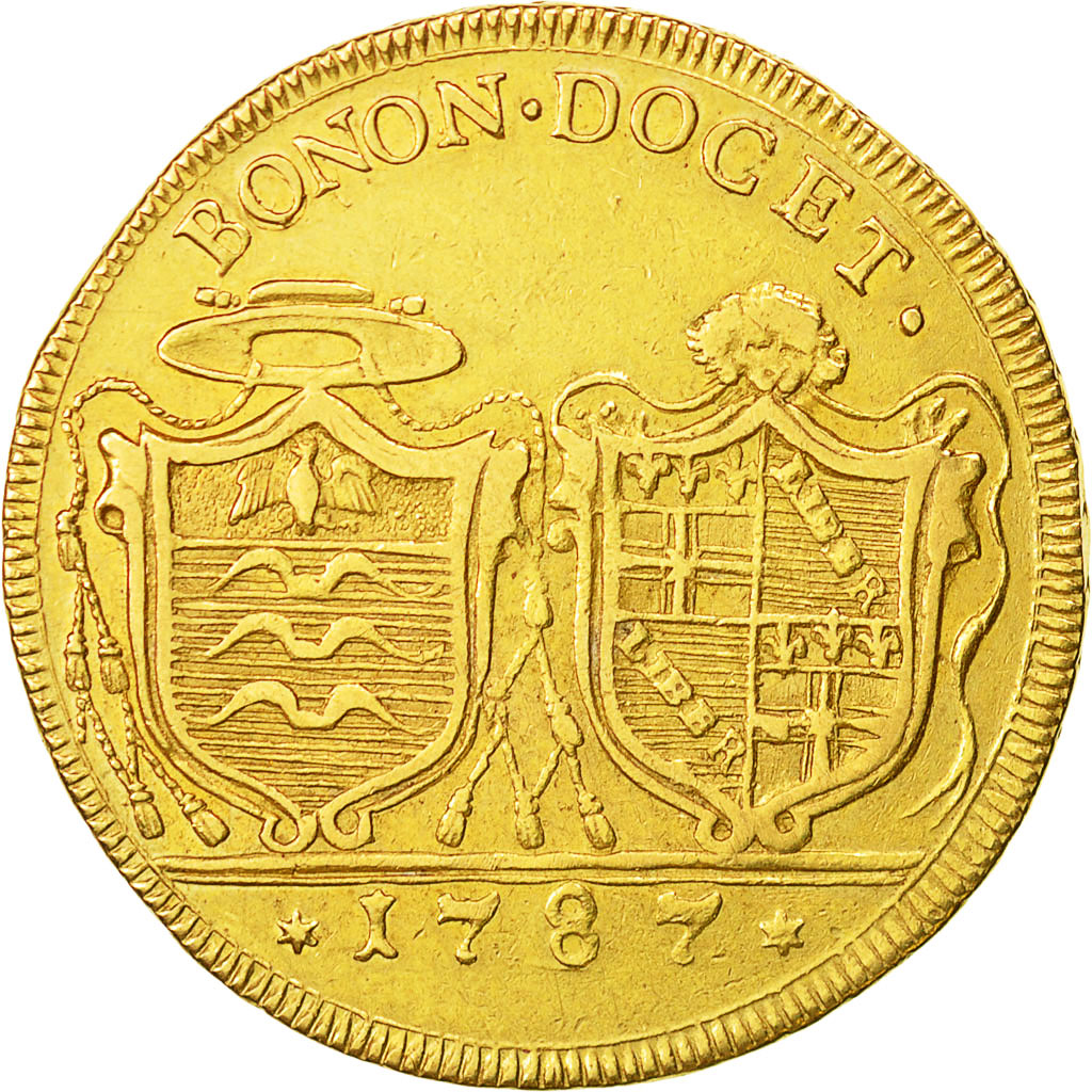 Münze, Italien Staaten, PAPAL STATES-BOLOGNA, Pius VI (Sestus), 4 Doppie D'oro