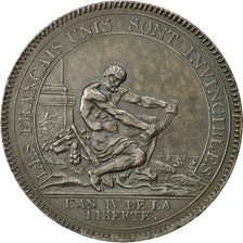 Coin, France, Monneron à l'Hercule, 5 Sols, 1792, AU(55-58), Bronze