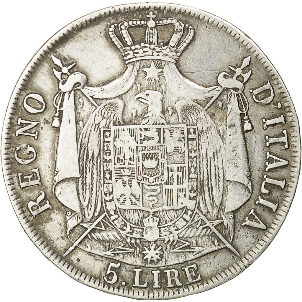Coin, ITALIAN STATES, KINGDOM OF NAPOLEON, Napoleon I, 5 Lire, 1809, Milan