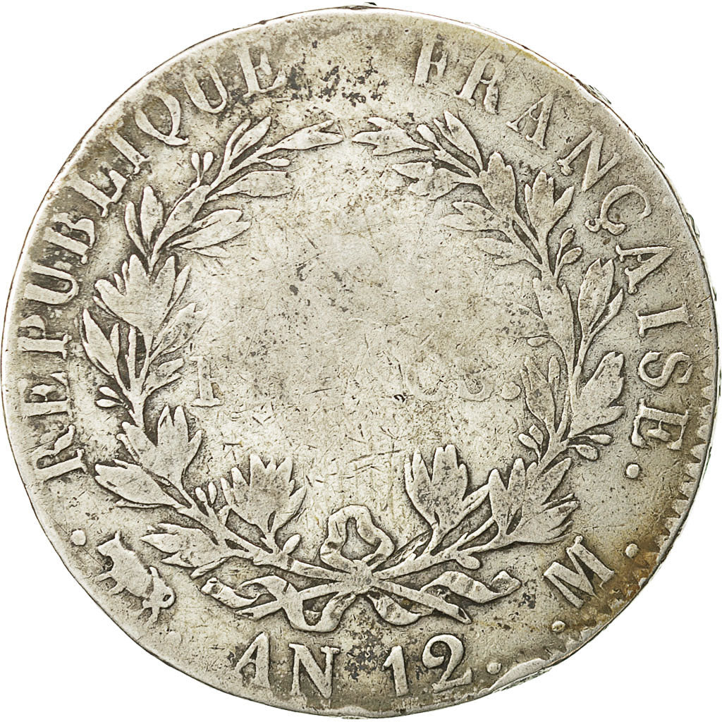 Münze, Frankreich, Napoléon I, 5 Francs, An 12 (1804), Toulouse, SGE+, Silber
