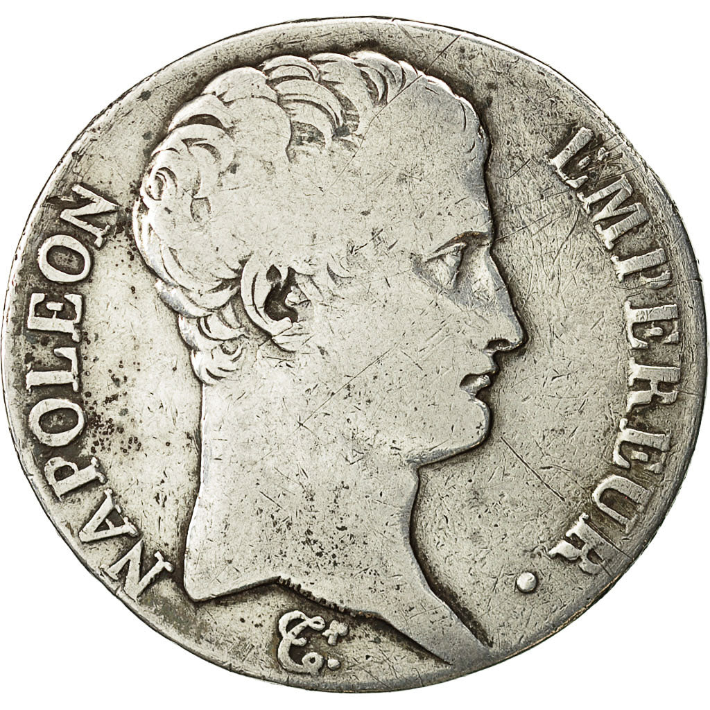 Moneta, Francia, Napoléon I, 5 Francs, AN 13, Toulouse, MB, Argento, KM:662.10