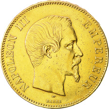 Moneda, Francia, Napoleon III, Napoléon III, 100 Francs, 1855, Paris, MBC, Oro