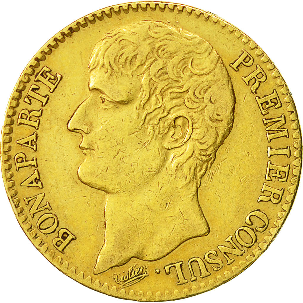 Moneda, Francia, Napoléon I, 40 Francs, An XI, Paris, MBC, Oro, KM:652