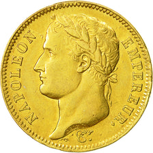 Coin, France, Napoléon I, 40 Francs, 1808, Lille, AU(50-53), Gold, KM:688.5