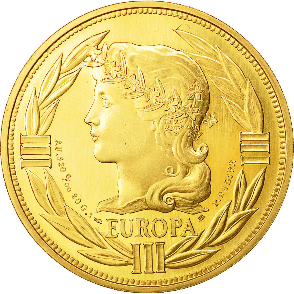 France, Medal, Ecu Europa, 1987, SPL, Or