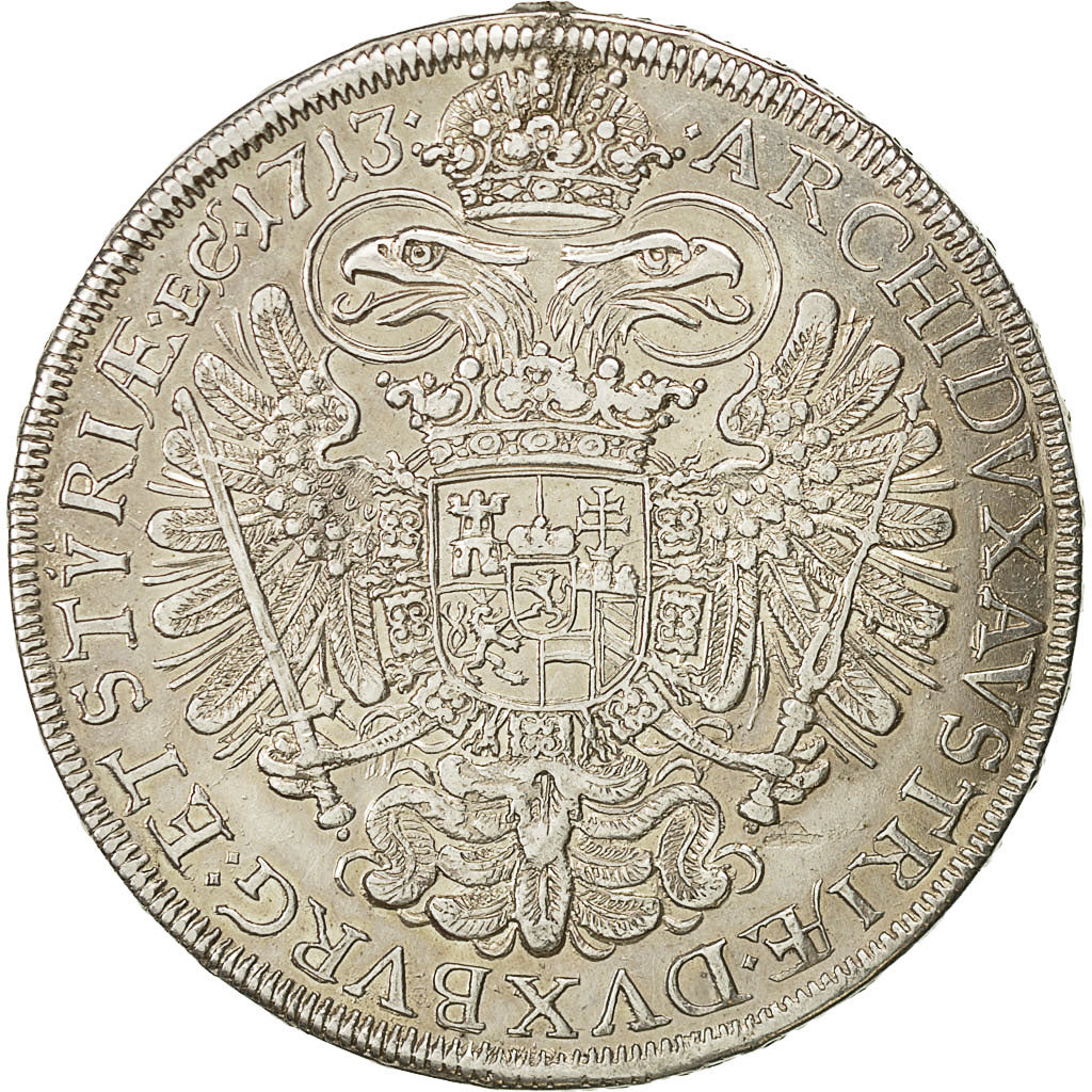 Moneta, Austria, Karl (Charles) VI, Thaler, 1713, Graz, BB, Argento, KM:1551
