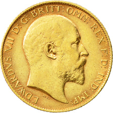 Moneta, Gran Bretagna, Edward VII, 1/2 Sovereign, 1907, BB+, Oro, KM:804