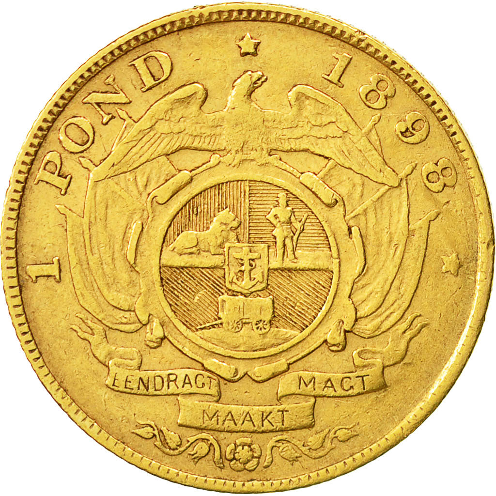 Coin, South Africa, Pond, Een, 1898, EF(40-45), Gold, KM:10.2