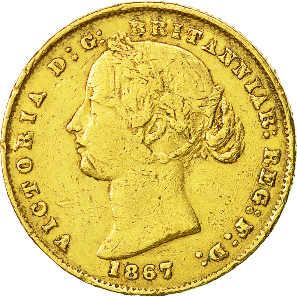 Coin, Australia, Victoria, Sovereign, 1867, Sydney, VF(20-25), Gold, KM:4