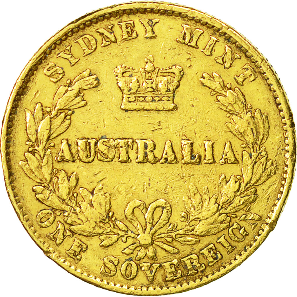 Coin, Australia, Victoria, Sovereign, 1867, Sydney, VF(20-25), Gold, KM:4