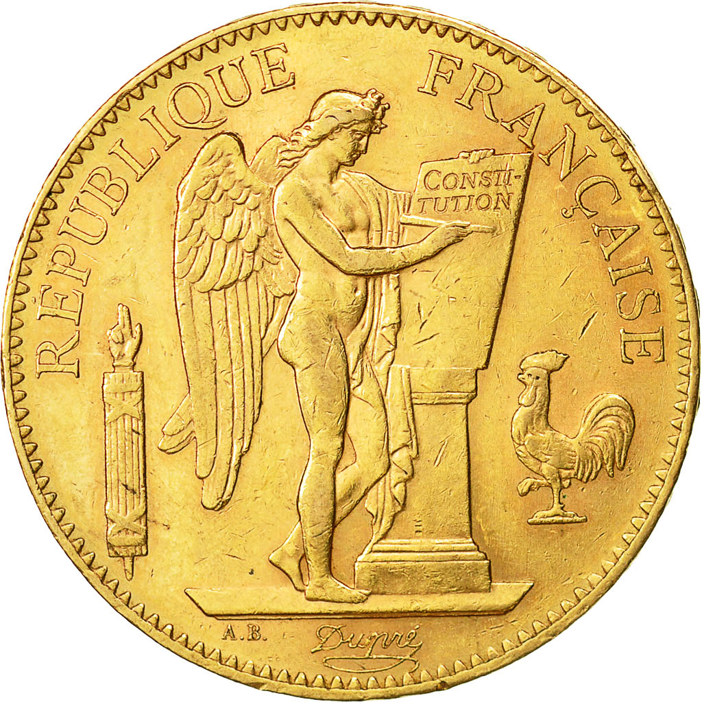 Moneda, Francia, Génie, 100 Francs, 1906, Paris, MBC+, Oro, KM:832