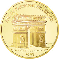 Moneta, Francia, Arc de Triomphe, 500 Francs-70 Ecus, 1993, SPL, Oro, KM:1034