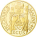 Münze, Frankreich, Charlemagne, 500 Francs-70 Ecus, 1990, UNZ, Gold, KM:990