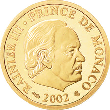 Monaco, 20 Euro, Prince Rainier III, 2002, MS(63), Gold, KM:177