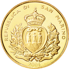 Coin, San Marino, 2 Scudi, 2004, Rome, MS(65-70), Gold, KM:464