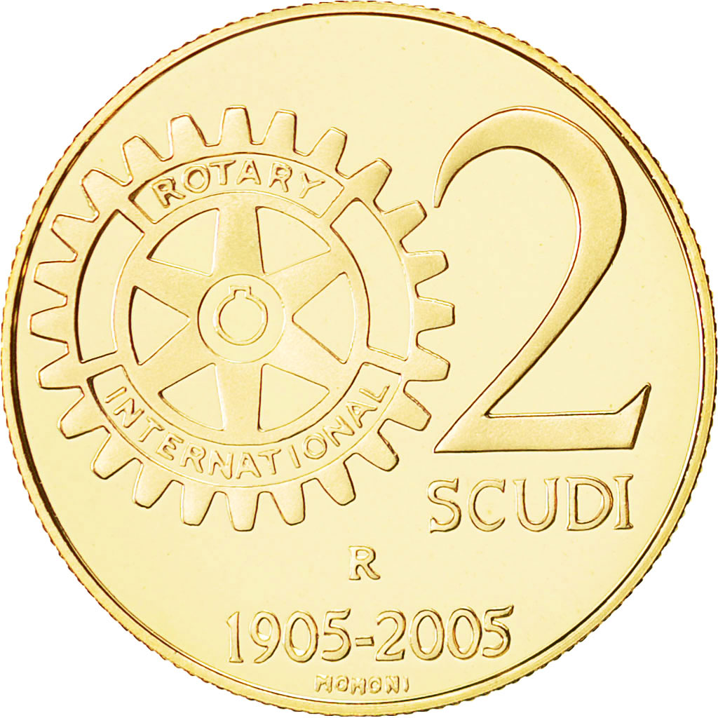 Coin, San Marino, 2 Scudi, 2005, Rome, MS(65-70), Gold, KM:345