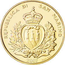 Coin, San Marino, 2 Scudi, 2007, Rome, MS(65-70), Gold, KM:347