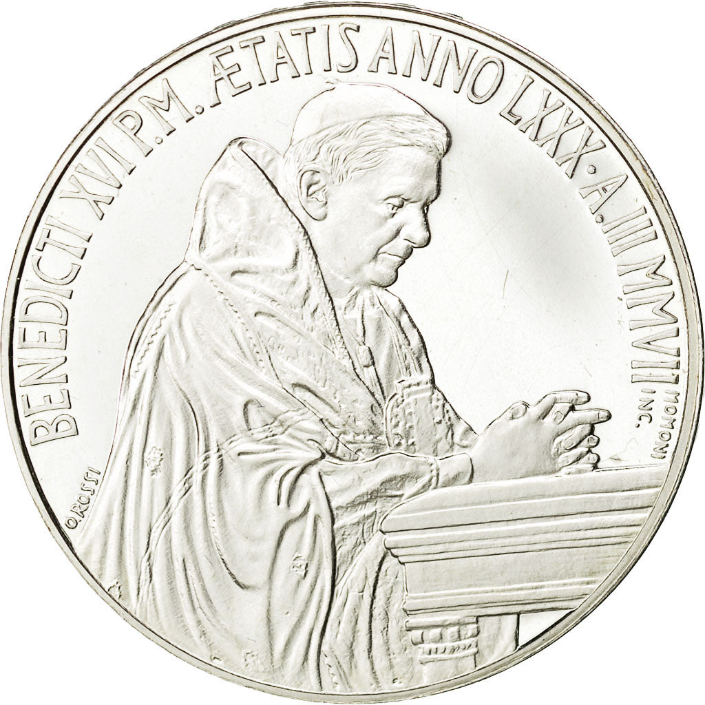 VATICAN CITY, 5 Euro, 2007, MS(65-70), Silver, KM:400
