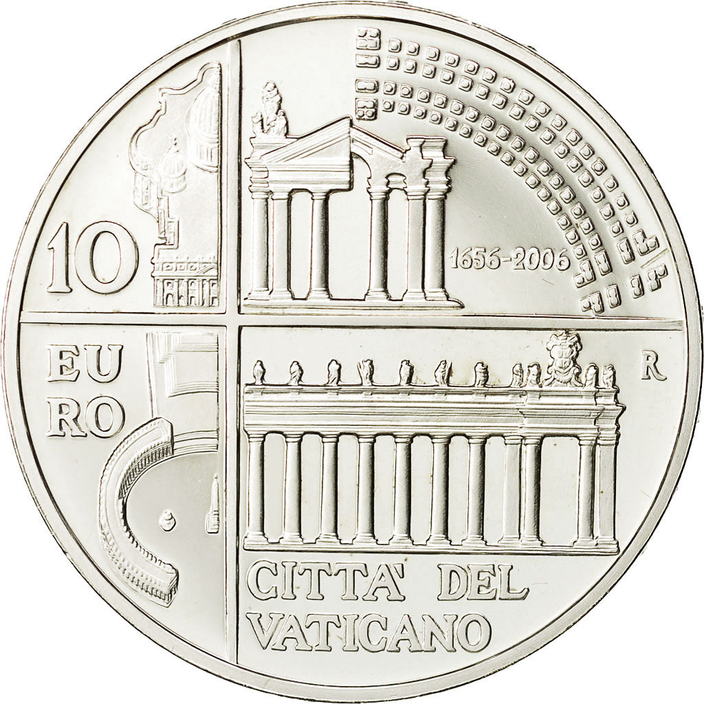 VATICAN CITY, 10 Euro, 2006, MS(65-70), Silver, KM:396
