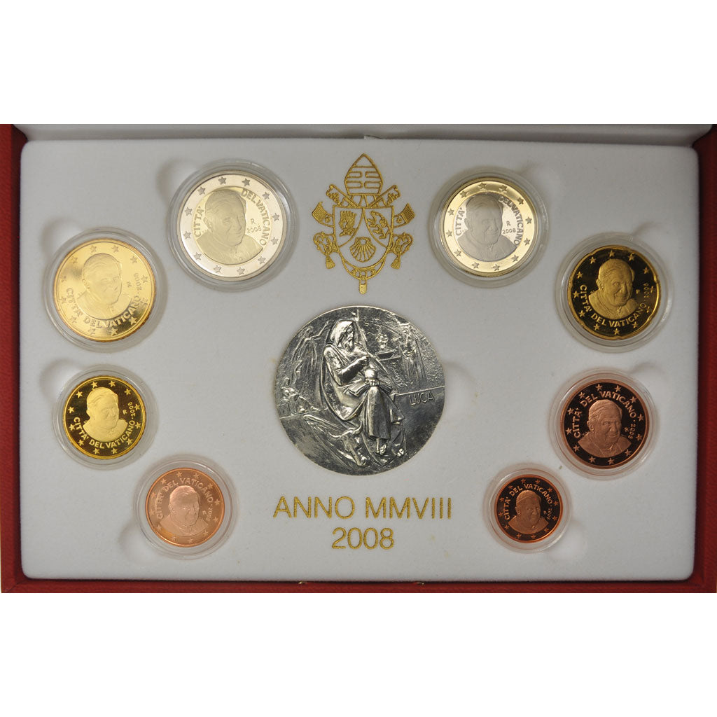 Vatikan, Proof Set Euro, Benoit XVI, 2008, STGL