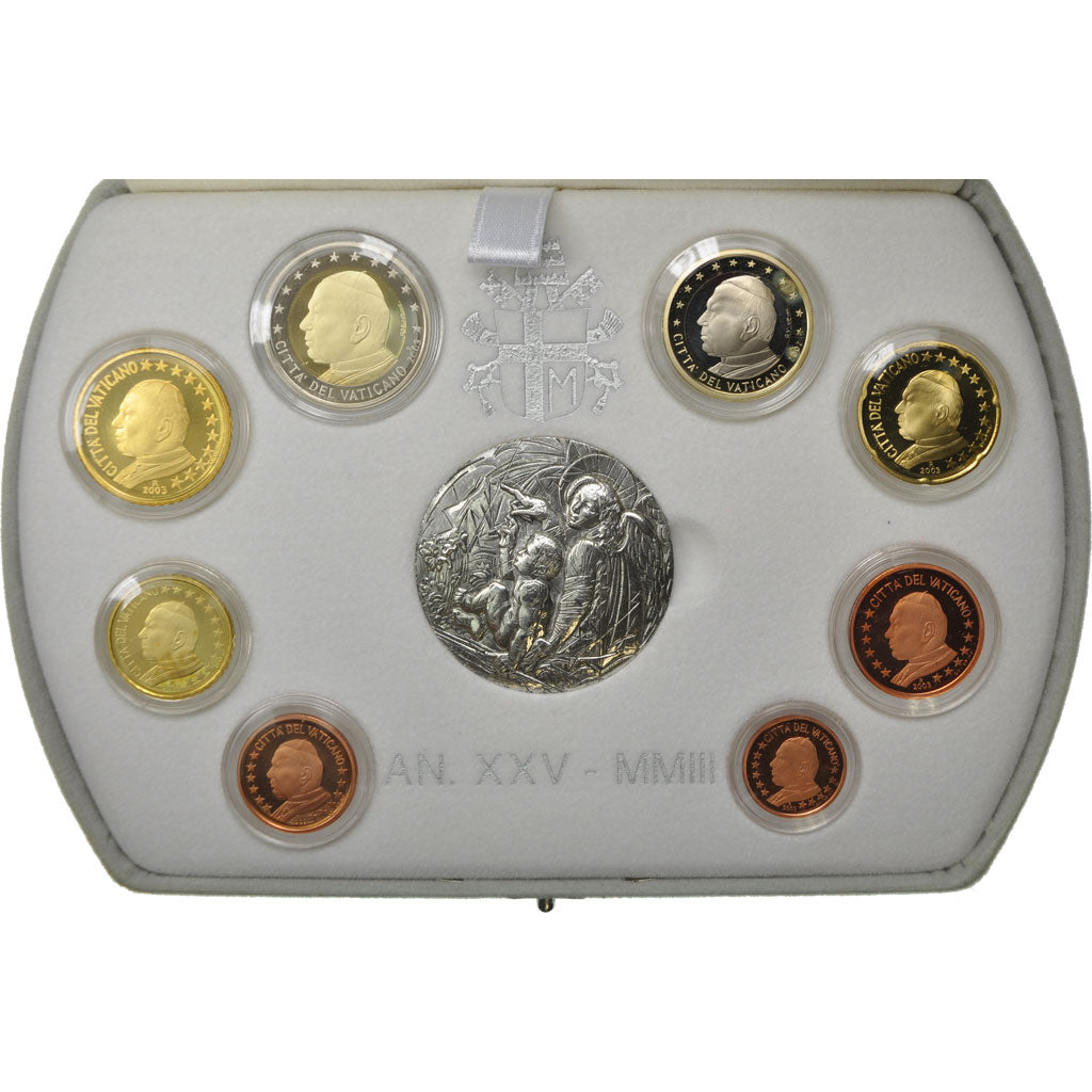 Vatican, Proof Set Euro, Pape Jean Paul II, 2003, MS(65-70)