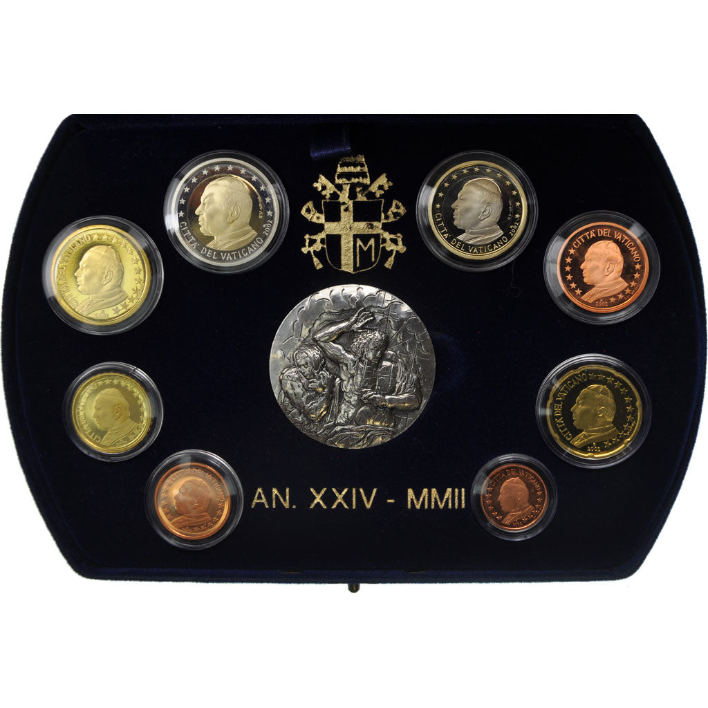 Vatican, Coffret Belle Epreuve, Pape Jean Paul II, 2002, FDC