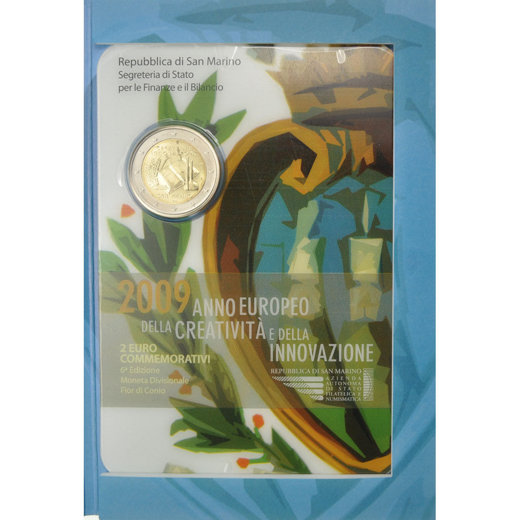 San Marino, 2 Euro, 2009, MS(65-70), Bi-Metallic