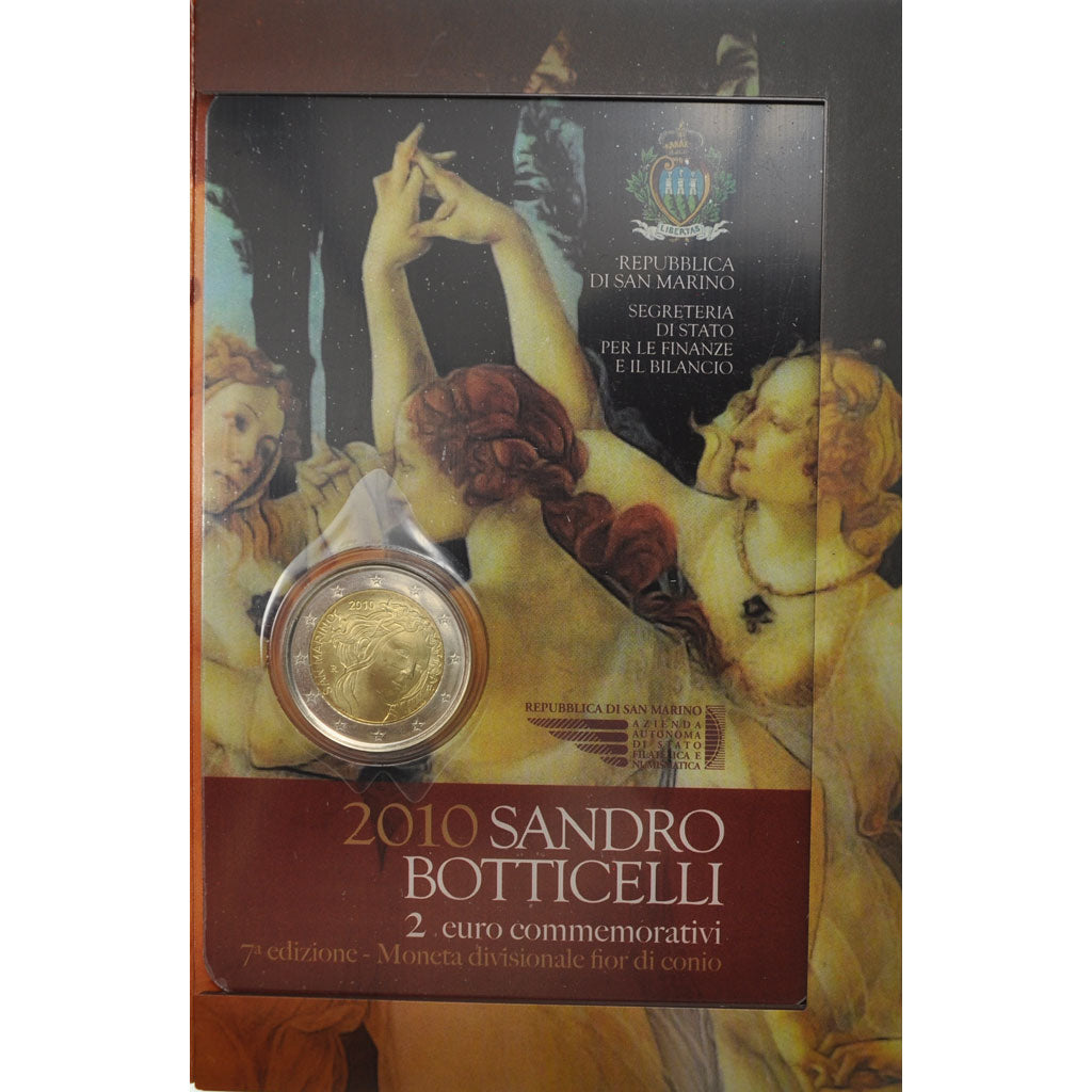 San Marino, 2 Euro, 2010, MS(65-70), Bi-Metallic