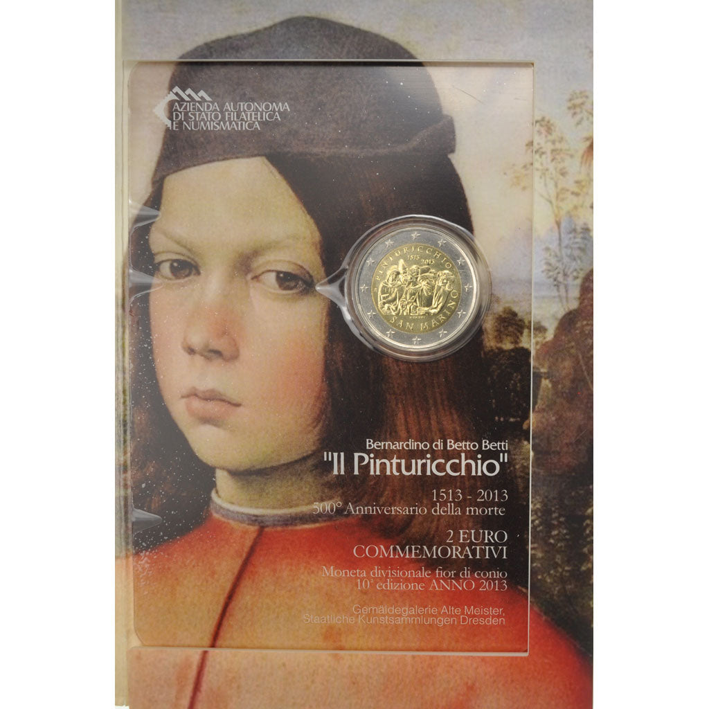 San Marino, 2 Euro, Il Pinturicchio, 2013, MS(65-70), Bi-Metallic
