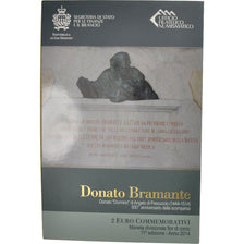 San Marino, 2 Euro, Donato Bramante, 2014, MS(65-70), Bi-Metallic