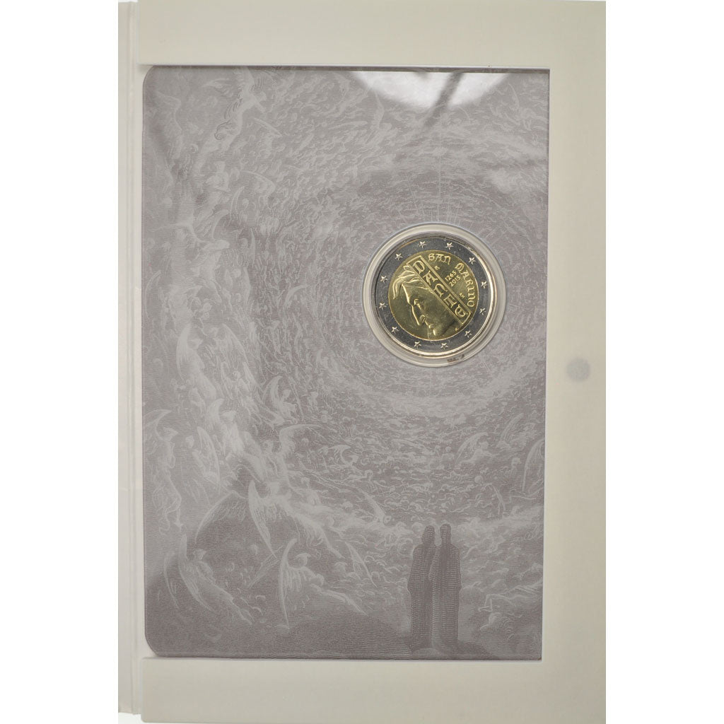San Marino, 2 Euro, Dante Alighieri, 2015, MS(65-70), Bi-Metallic