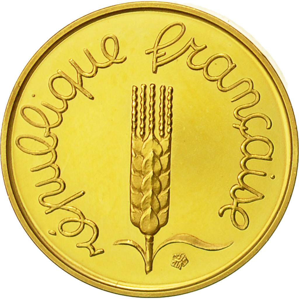 Coin, France, Épi, Centime, 1974, AU(55-58), Gold, KM:P487, Gadoury:4.P3