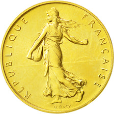 Coin, France, Semeuse, Franc, 1974, MS(65-70), Gold, KM:P502, Gadoury:104.P3