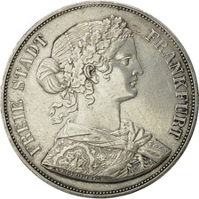 Coin, German States, FRANKFURT AM MAIN, 2 Thaler, 3-1/2 Gulden, 1866, AU(55-58)